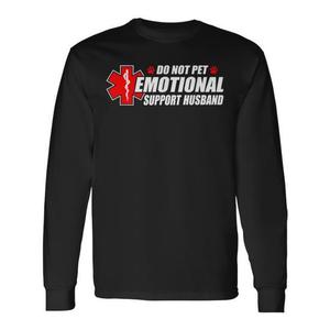 Camiseta Promocional de Manga Larga con Humor sobre el Apoyo Emocional Esencial para el Esposo - Product Image 2
