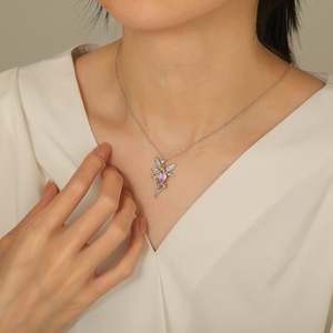 Collier Jeulia Midsummer Night Two Tone Fairy Heart en argent sterling - Product Image 4