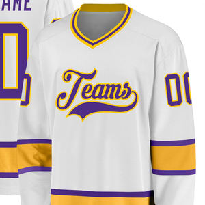 Maillot de hockey sur glace Oem Trending pour homme 100% Polyester Vêtements de hockey sur glace Uniforme d'équipe pour homme - Product Image 3