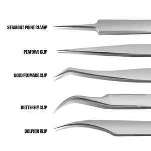 Extensions de cils de haute qualité pince à épiler ensemble de pinces à épiler de précision avec pince à épiler à pointe pointue incurvée - Product Image 6
