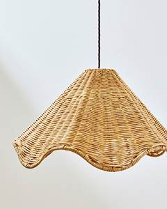 Elegant Rattan <b>Ceiling</b> Lampshade <b>Wicker</b> Pendant Shade Elegant Flared Design Natural Texture <b>Light</b> Cover For Home Spaces - Product Image 2