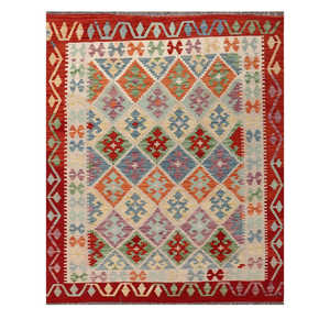 พรมกิลิม ไมมาณา อัฟกานิสถาน ขนาด 196 x 159 ซม. ชุดพรมปูพื้น - Product Image 1