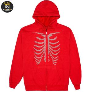 Sudaderas con capucha de manga larga de algodón y poliéster con diamantes de imitación, diseño transpirable de gran tamaño para sudaderas con capucha de invierno para hombre - Product Image 1