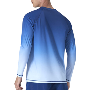 <b>Mens</b> Rash Guard <b>Swim</b> <b>Shirt</b> Long Sleeve UV Protection Quick Dry Compression Fit for MMA and Fitness - Product Image 2