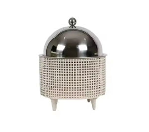 Plat de service de nourriture fait à la main avec des accents de nacre et une casserole idéale en laiton pour la vaisselle haut de gamme - Product Image 2