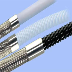 Manguera trenzada de acero inoxidable 304 con revestimiento de PTFE, manguera metálica trenzada de acero inoxidable con PTFE resistente a la corrosión - Product Image 6