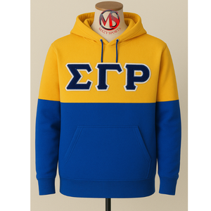 Venta al por mayor Sorority Custom multi color Rhinestone Letters Sigma Gamma Rho Pullover Manga larga Color Block Divine nine hoodies - Product Image 3