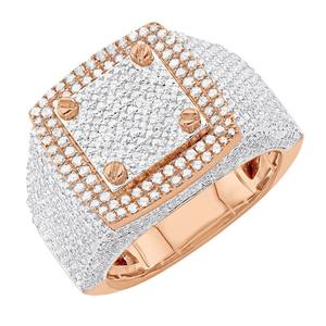 Trendy VVS Moissanite Diamond <b>ring</b> In S925 Silver Rose Gold Plated Luxurious Hip Hop <b>Iced</b> Out Custom Men's <b>Ring</b> - Product Image 6