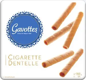 quality wholesale Gavottes - Crispy Lace Crepes Rolled Wafer , 220ct Tin Box from Francequality wholesale rolled cookies