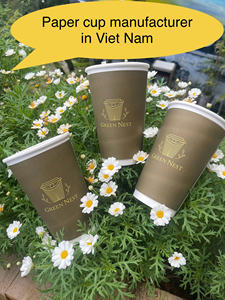 Vaso de Papel Desechable Ecológico GREEN NEST de Pared Simple de PE para Bebidas Calientes/Frías (Café/Té) con Impresión de Logotipo Personalizado - Product Image 4