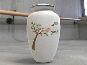 Árbol con hojas de colores Art Print Urna de cremación para adultos que incluye bolsa de terciopelo gratis - Product Image 4