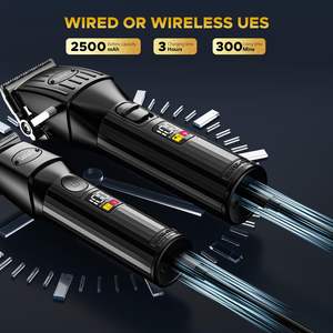 Kit de tondeuses à cheveux sans fil pour hommes avec écran LED, tondeuse à barbe sans fil pour enfants, kit de toilettage alimenté par batterie - Product Image 5