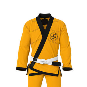 2025 couleur noire et jaune bonne vente vêtements d'art martial prix compétitif vêtements pour adultes uniforme de Jiu Jitsu - Product Image 6