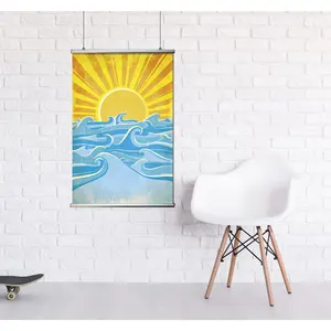 รางยึดโปสเตอร์อะลูมิเนียมขนาด 61 ซม. (คู่) สำหรับแขวนโปสเตอร์หรือป้าย - Product Image 5