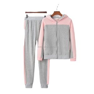 Conjunto Deportivo de Dos Piezas para Mujer, Otoño, 100% Algodón, Secado Rápido, Ligero, Sudadera con Capucha y Bolsillos - Product Image 4