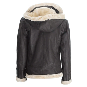 Abrigo de piel de oveja largo marrón de alta calidad, chaqueta de cuero para mujer, ropa de invierno de piel Artificial transpirable - Product Image 6