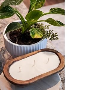 Récipient de pot de bougie en bois Unique classique pour la maison hôtel Restaurant éclairage pot de bougie parfumée pour décor de Table - Product Image 3