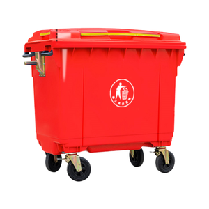1100 Liter Industrieller Recycling-<span class=keywords><strong>Container</strong></span> Schwerlast-Außenmülltonne mit Rädern Großer Umweltfreundlicher Kunststoff-Abfallbehälter - Product Image 4