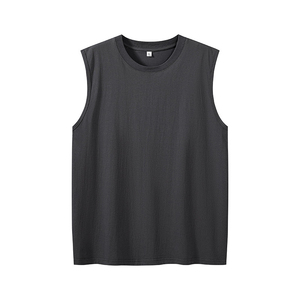 Camisetas de Tirantes Personalizadas para Hombre, 100% Algodón, Cuello Redondo, Holgadas, Chaleco de Verano sin Mangas para Gimnasio - Product Image 1