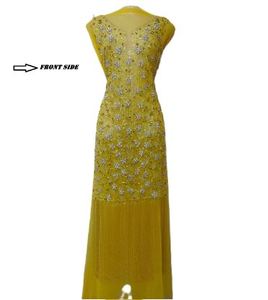 ชุดแต่งงานชาติพันธุ์อินเดียสีเหลืองสง่างามสินค้าออกใหม่ - Product Image 1