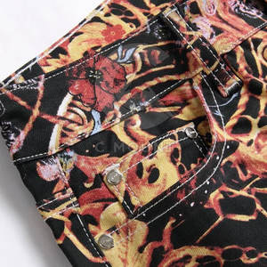 Pantalones Vaqueros Estampados para Hombre, Vaqueros Modernos, Ropa de Calle, Moda Casual, Uso Diario, Estilo Moderno, Atuendo Elegante - Product Image 5