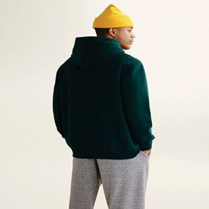 Alta calidad 500 Gsm algodón grueso en blanco liso peso pesado sudaderas con capucha de gran tamaño sin cuerda Unisex logotipo personalizado de talla grande sudaderas con capucha para hombre - Product Image 4