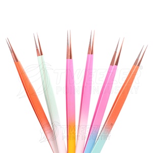 Étui magnétique 3 pièces pour pinces à cils, deux tons, pointe en fibre, finition sablée, antidérapant, avec logo personnalisé - Product Image 5