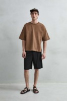 Camiseta de Cuello Redondo Blanca para Hombre, Nueva Colección 2026, Manga Corta, 100% Algodón Tejido, Transpirable, Corte Regular Informal, 260g, Talla Europea