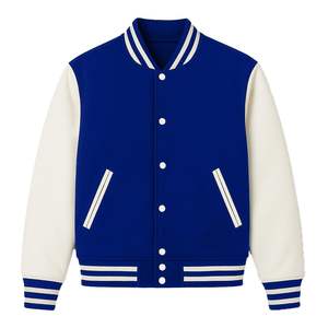 Veste avec manches en similicuir Varsity Baseball Jacket Cotton Blend Letterman Jackets Custom - Product Image 1