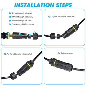 ตัวเชื่อมต่อแปลงสัญญาณ CAT6 RJ45 ประสิทธิภาพสูง กันน้ำมาตรฐาน IP68 สำหรับสายต่อขยายอีเธอร์เน็ต Starlink ภายนอกอาคาร - Product Image 3