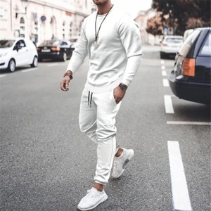 Survêtements pour hommes 2 pièces à manches longues athlétique Full Zip Sweatsuits Jogging Suit Set Casual Outdoor Streetwear Sport Tracksuit Set - Product Image 6