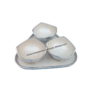 Top Qualité Vente Chaude De Luxe Centres De Table De Table Décoratif En Aluminium En Métal fruits Et Noix Bol De Service En Couleur Émail - Product Image 2