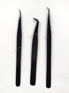 แหนบขนตาสแตนเลสปลายโค้งมนอุปกรณ์ขนตาเพิ่มวอลลุ่มดูแลความงามฉลากตามสั่ง - Product Image 4