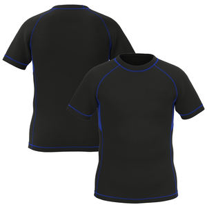 Rashguards MMA personnalisés pour tout-petits, couleur noire, respirants, séchage rapide, manches courtes, entraînement sportif, fitness, compression - Product Image 5