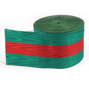 OEM Wholesale Recycled Thread Grosgrain Moire Medal <b>Ribbon</b> Customized Solid Color Awards and <b>Decorations</b> Supply - Product Image 1