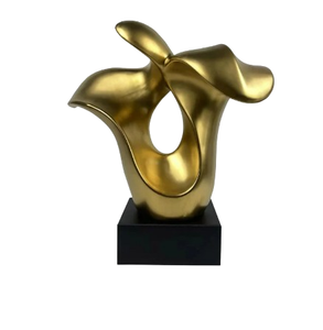 Objeto Decorativo de Escritorio con Acabado Dorado, Base de Hierro de Diseño, Adorno Vintage para Decoración del Hogar - Product Image 1