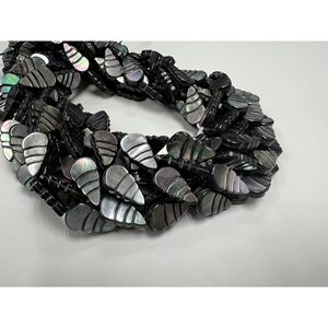 Cuentas Sueltas de Coral y Madreperla - Forma Ovalada en Espiral Blanca para la Elaboración de Joyas - Product Image 3