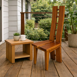 Silla de Comedor de Madera Maciza en Forma de H Personalizada al por Mayor para Hoteles y Resorts, Diseño Moderno, Muebles de Lujo para Villas - Product Image 5