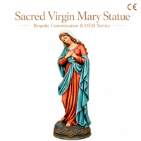 Sculpture de la Sainte Vierge Marie en polyrésine de qualité supérieure, prix d'usine OEM, figurine religieuse de luxe faite à la main pour chambre principale