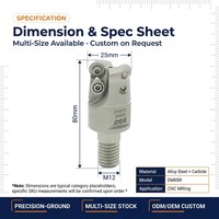 Fraiseuse CNC EMR5R avec tête de verrouillage de tige en acier au tungstène R5 Coupeur à fond plat filetage arrondi Support ODM et OEM RPMW1003