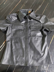 Chemises en cuir véritable pour femmes, mode hip-hop, vente en gros, streetwear, chemise en cuir véritable, manches longues, chemises d'hiver de qualité supérieure - Product Image 2