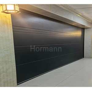 Porte de garage sectionnelle de luxe <span class=keywords><strong>Hormann</strong></span>, porte automatique en acier à panneaux affleurants, résistante aux intempéries, avec télécommande - Product Image 4