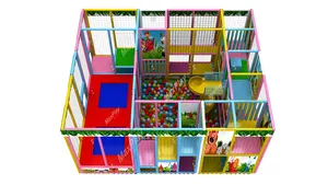 High Quality Customizable Mixed Colour Certified Indoor Softplay Playground Equipment Medium Size Ball Pool