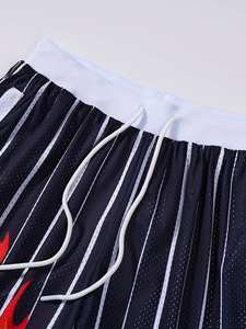 Pantalones cortos deportivos informales de verano para hombre, malla transpirable con estampado por sublimación y bolsillos, estilo informal de talla grande - Product Image 3