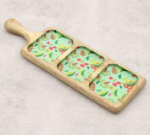 Plateau de service en bois émaillé moderne, décoration élégante pour la cuisine - Product Image 6