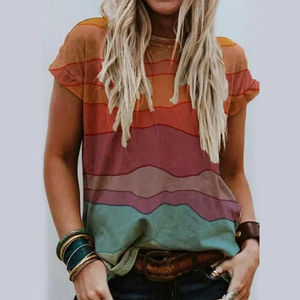 Sublimation Printed <b>T</b>-<b>shirt</b> Wholesale100% Polyester Short Sleeve <b>White</b> <b>Blank</b> Sublimation <b>T</b>-<b>shirt</b> Woman - Product Image 2