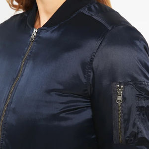 Veste en satin pour femmes fabriquée en usine de haute qualité sur mesure Produit le plus vendu Veste en satin à manches longues pour femmes de style décontracté - Product Image 4