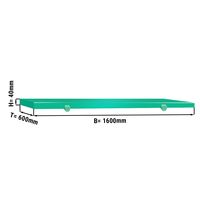 Planche à découper pour table de préparation - 1600x600mm - Épaisseur : 40mm - Conforme HACCP - PE 500 - Vert