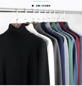 Unisex <b>Sweater</b> Winter Slim Fit Pullover Warm Jumper Korean Style High Neck Turtleneck Solid Color Knitted <b>Sweater</b> - Product Image 1