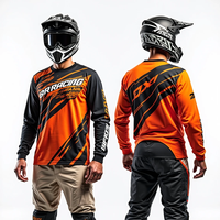 Maillot de course de motocross pour homme à manches longues, léger, personnalisé, respirant, coupe-vent, séchage rapide, vêtements de course automobile